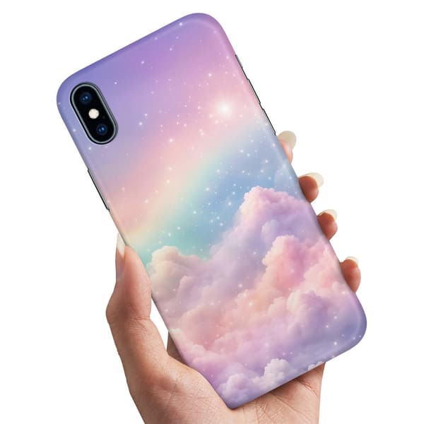 Deksel / Mobildeksel til iPhone X / XS - Rainbow Clouds
