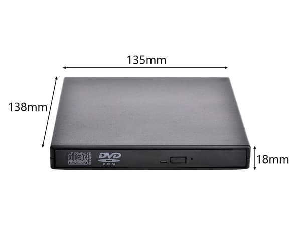 Extern DVD/CD-Brännare USB 2.0 Slim för Dator