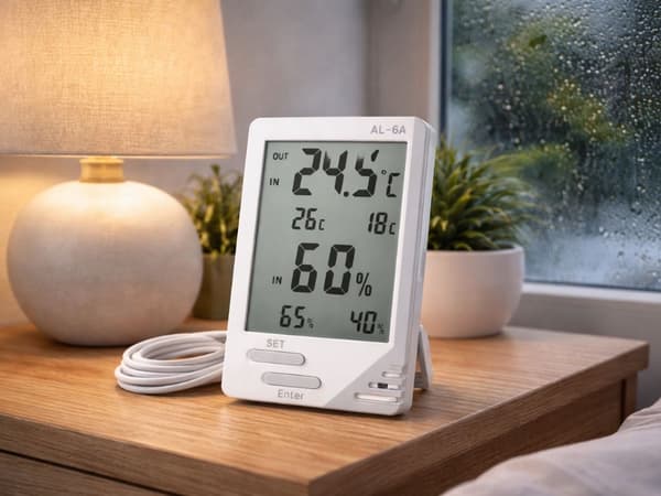 Väderstation LCD termometer hygrometer inomhus