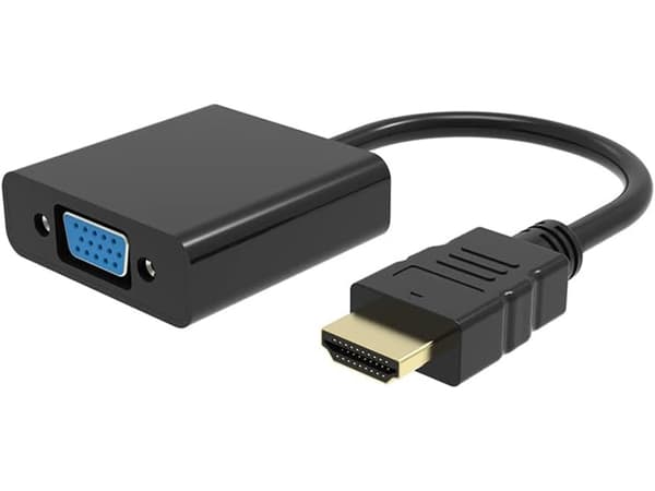 Sovitin HDMI-VGA - Musta muunnoskaapeli