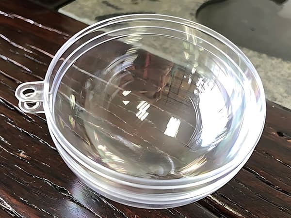 Plastkulor 8 cm 12-pack - Transparenta julkulor