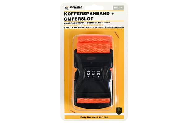 Bagagerem med kombinationslås orange