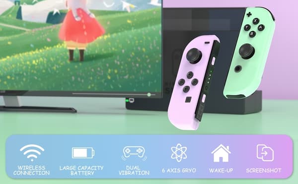 Trådløs kontroller kompatibel med Nintendo Switch