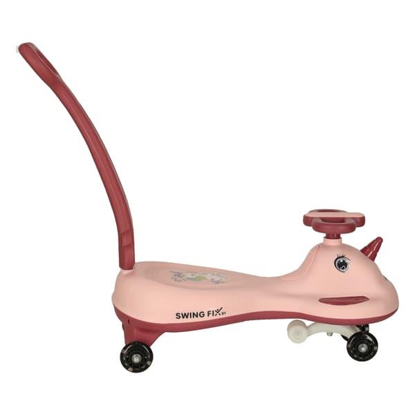 Gåbil med håndtak - Rosa