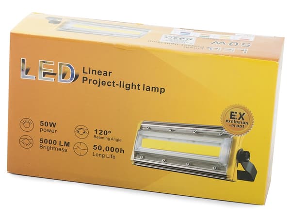 Halogen LED 50 W - Linjär COB-floodlight 5000 lm
