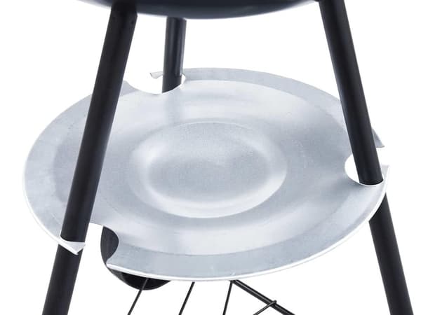 Träkol trädgårdsbrikett grillhjul runt lock låsbart bärbart