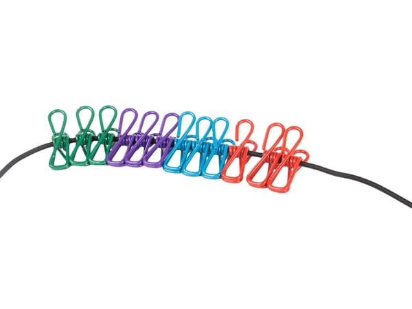 Elastisk klesvaskline 12 klyper klesklyper turist