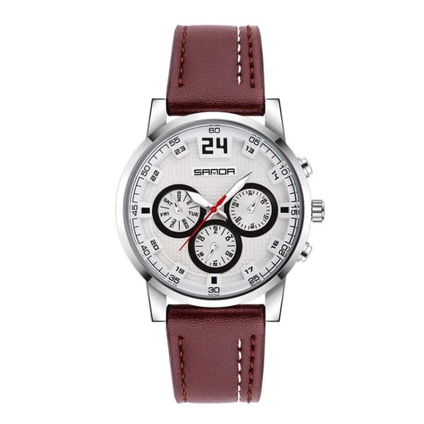Quartz Ur / Armbåndsur - Brun/Sølv