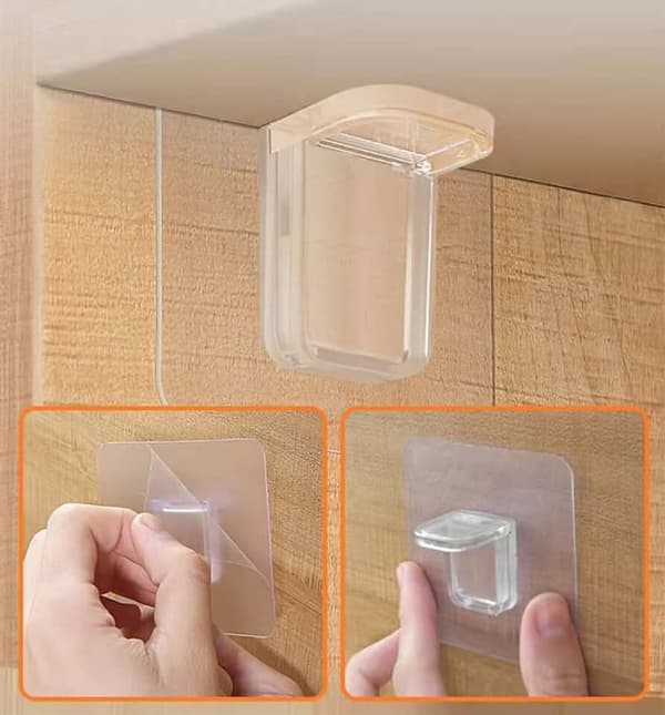 Hyllykiinnike Itsekiinnittyvä - Hyllypidike - 24-Pack