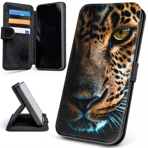 Lommebok Deksel / Mobildeksel til iPhone 17 Pro Max - Leopard