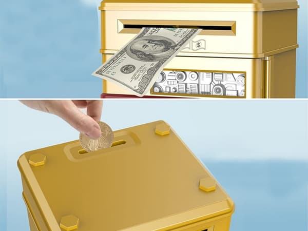 Pengeskab - Sparegris til Børn - Gold