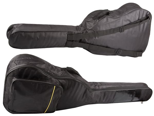 Akustisk klassisk gitarrfodral med fickor hängslen gitarrhållare