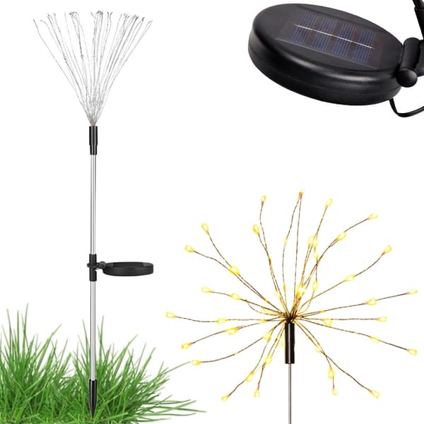 Solcellelampe LED fairy på spyd