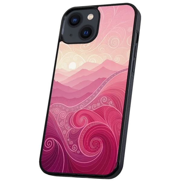 iPhone 13 Mini - Deksel/Mobildeksel Pink Hills