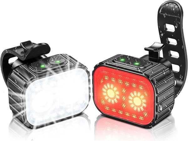 Cykellampset LED - Fram och bak med USB-laddning