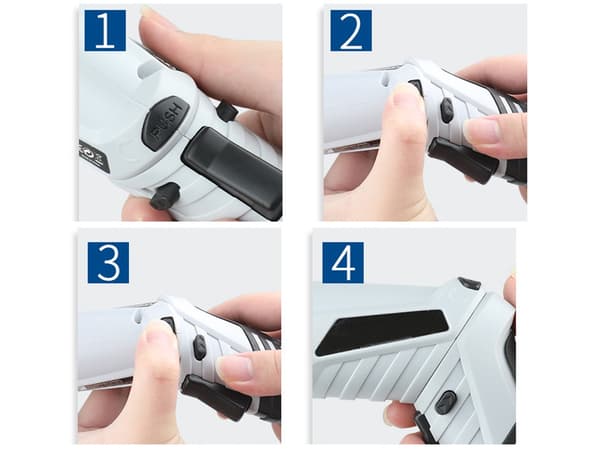 Skrutrekker mini - 45 deler med bits og USB-lading