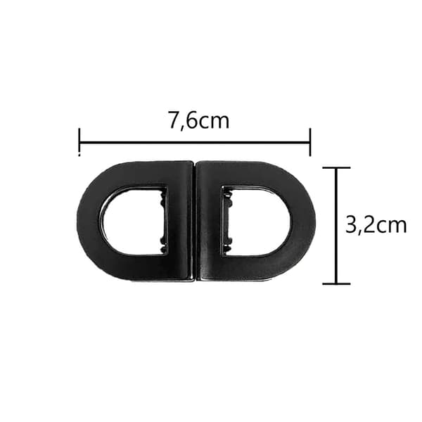 Magnetisk hårklämma – 3 st - Black