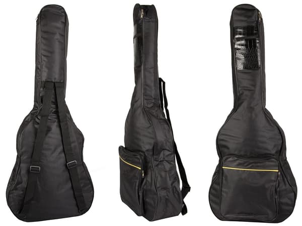 Akustisk klassisk gitarrfodral med fickor hängslen gitarrhållare