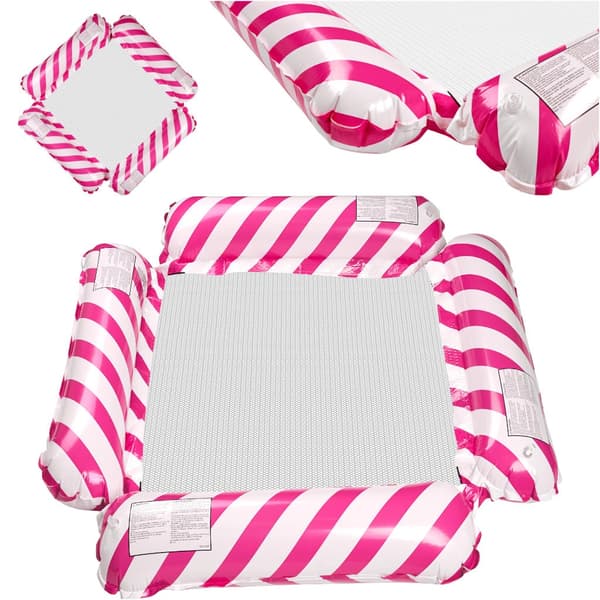 Oppustelig stol flydende pink