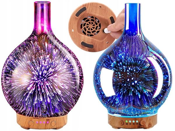 Luftfugter 3D - RGB-lampe og aromadiffuser
