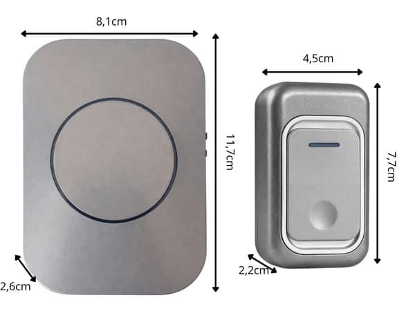 Trådlös dörrklocka grind 300 m LED