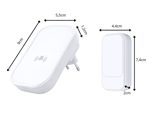 Langaton ovikello kineettinen 130 m IP68