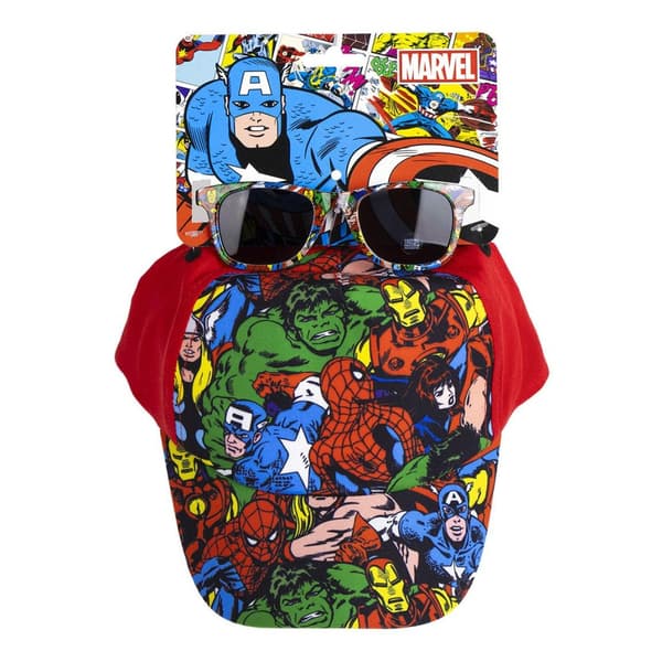 Avengers solbriller og caps-sett