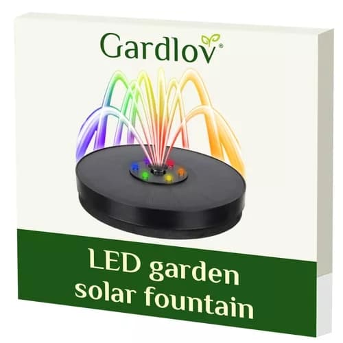 Fontæne med LED - Solcellefontæne / Vandfontæne – Solcelle