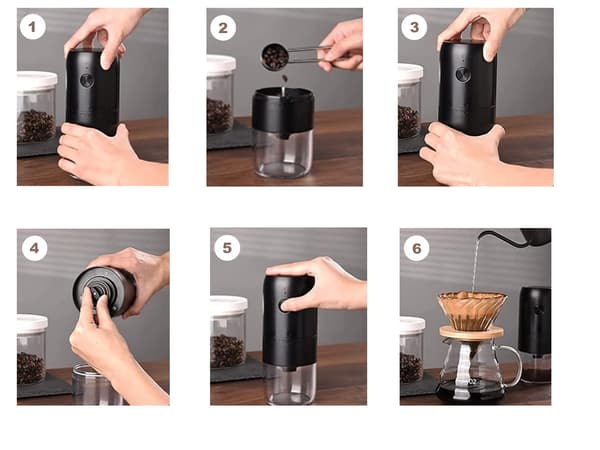 Kaffebønnekværn nødder urter stærk elektrisk usb espresso