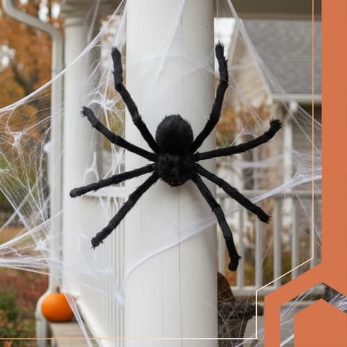 Stor Edderkop 50 cm - Halloween