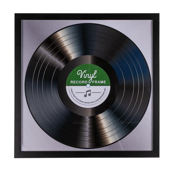 LP-ram til Vinylplade - Record Album Frame - Glasfront - 32x32cm - 2-Pack