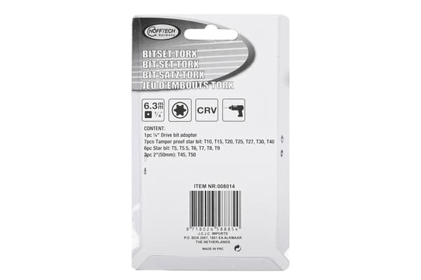 Bitsett torx 16 deler