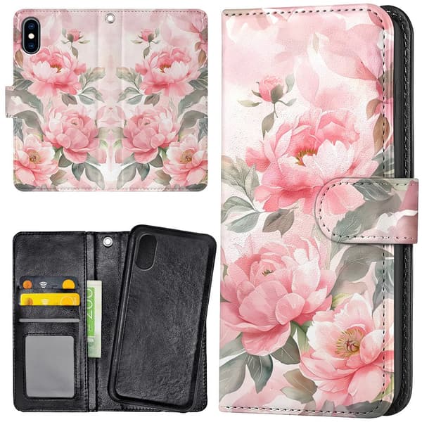 iPhone XR - Lommebok Deksel Flowers
