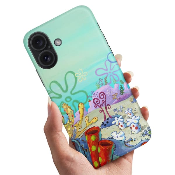 Deksel / Mobildeksel til iPhone 16 Plus - Svampebob