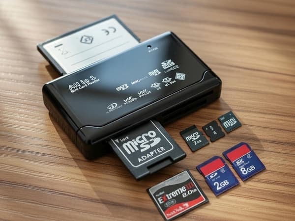 Minnekortleser USB CF SD microSD XD MS MMC