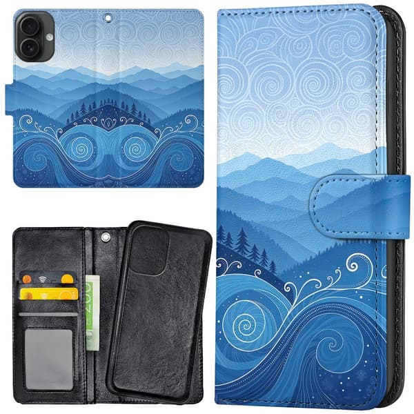 iPhone 16 Plus - Lommebok Deksel Blue Hills