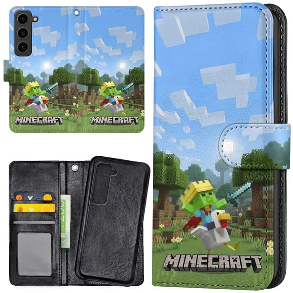 Samsung Galaxy S23 Plus - Lommebok Deksel Minecraft
