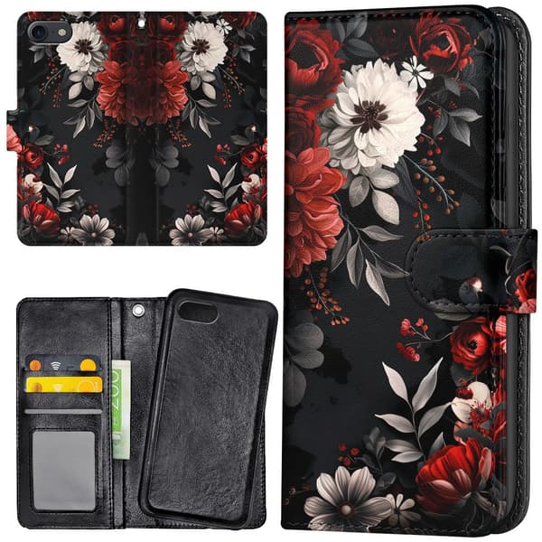 iPhone 7/8/SE - Lommebok Deksel Flowers