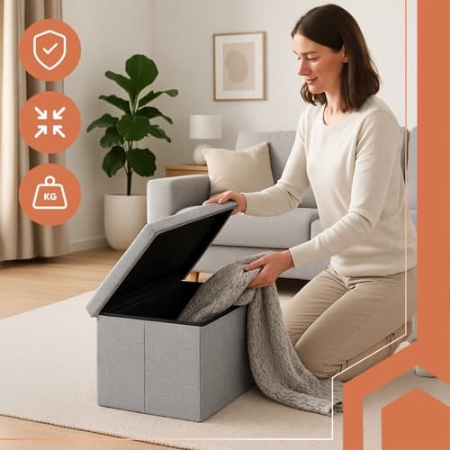 Fotpall / Sittpuff - 60x30cm - Grey