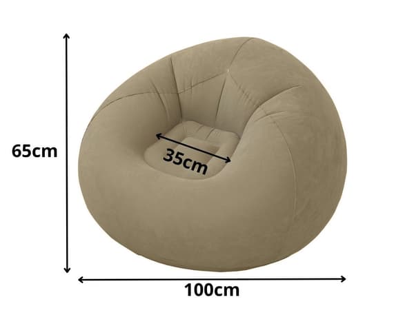 Oppustelig puf velour