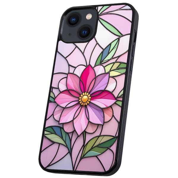 iPhone 14 - Deksel/Mobildeksel Glass Flower
