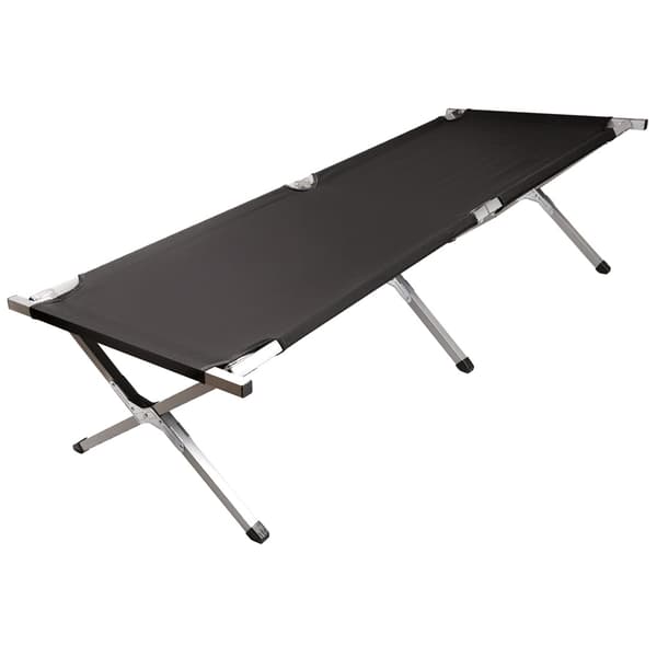 Solseng / Campingseng - Sammenklappelig - Sort