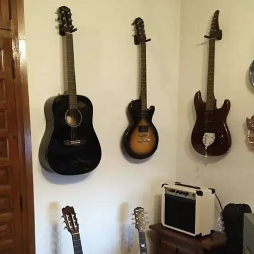 Gitarrhängare - Väggfäste för gitarr & bas - 5-Pack