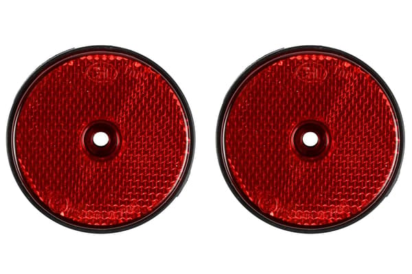 Pyöreä punainen heijastin 60 mm 2 kpl E4