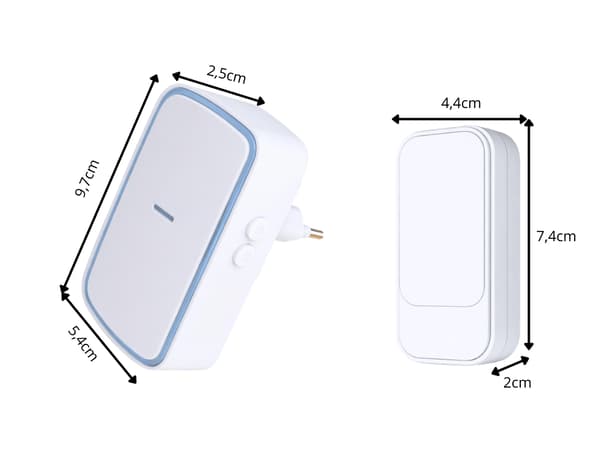 Trådlös dörrklocka kinetisk LED 130 m