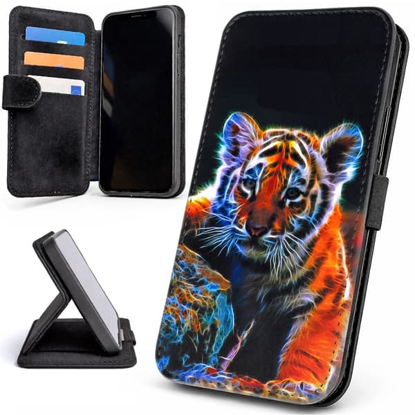 Lommebok Deksel / Mobildeksel til iPhone 15 - Tigerunge