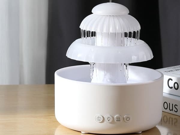 Luftfugter fontæne - LED aromadiffuser trådløs