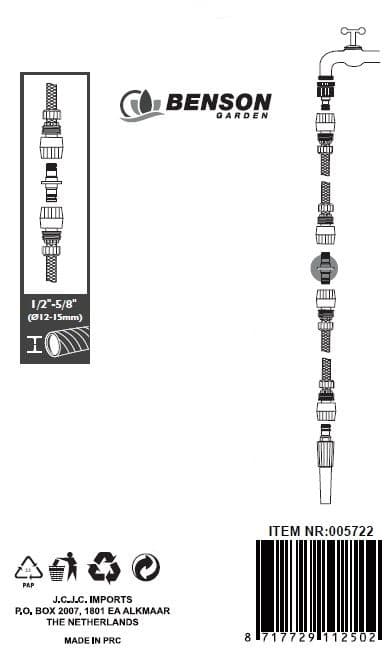 Slangekobling 1/2″-5/8″