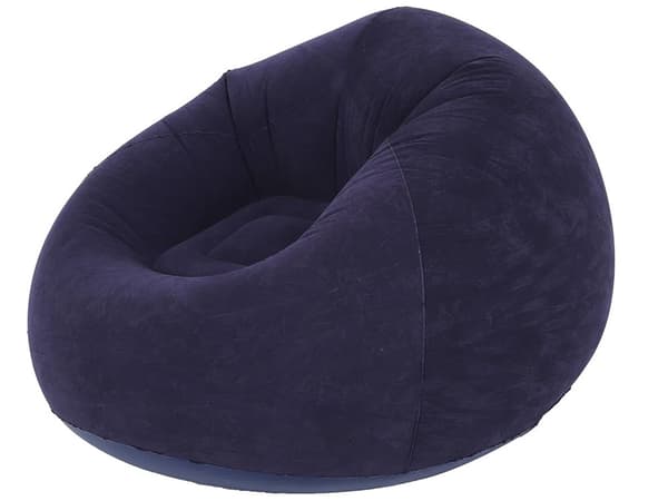 Oppustelig puf velour