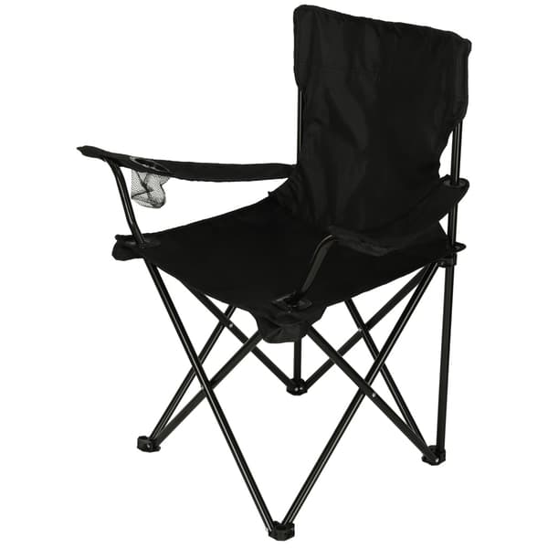Campingstol / Fiskestol - Sammenklappelig - Sort